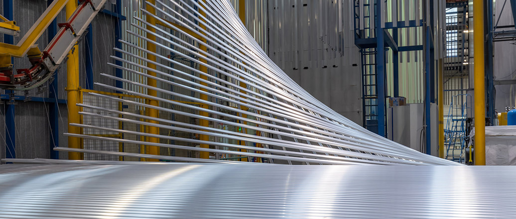 powder-coating aluminium profiles