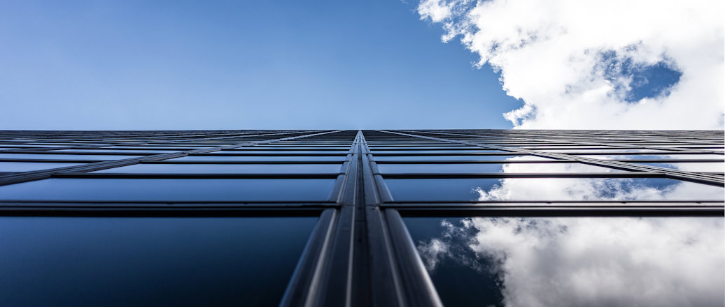 glass panels in aluminium frames