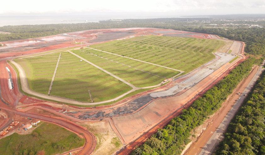 a large field with a few roads