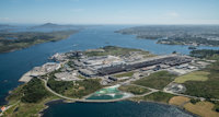 Hydro's Karmøy plant seen from the air