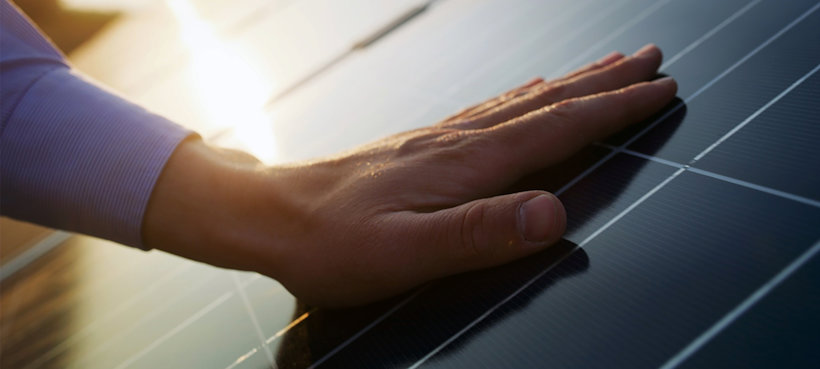 a close-up of a hand on a laptop