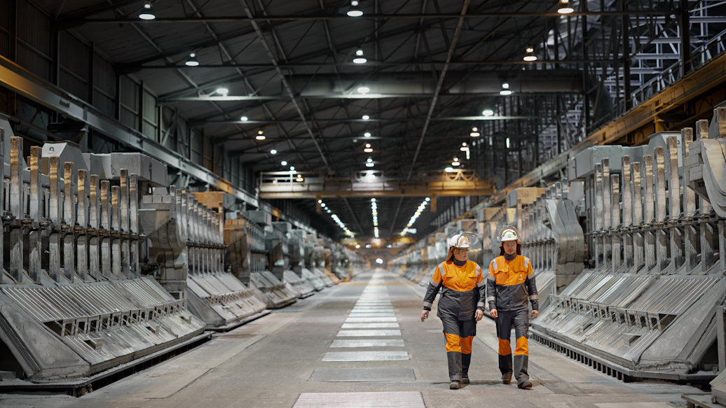 Electrolysis hall at Hydro's Årdal plant