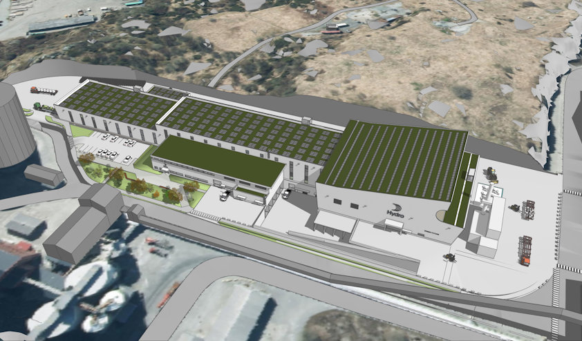 Illustration of Hydro's new wire rod casthouse at Karmøy, Norway