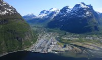 Aerial view of Hydro's Sunndal plant