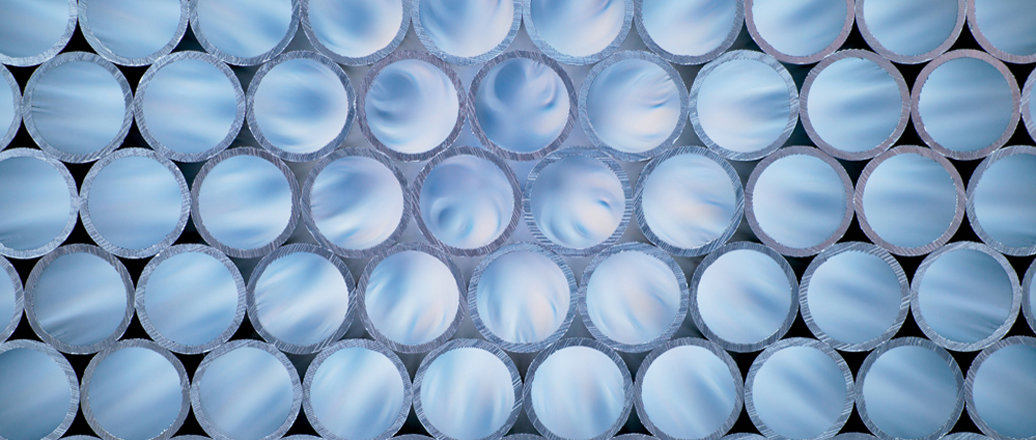 stack of welded tubes