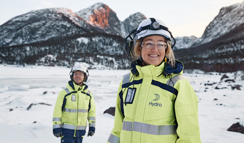a couple of people in snow gear