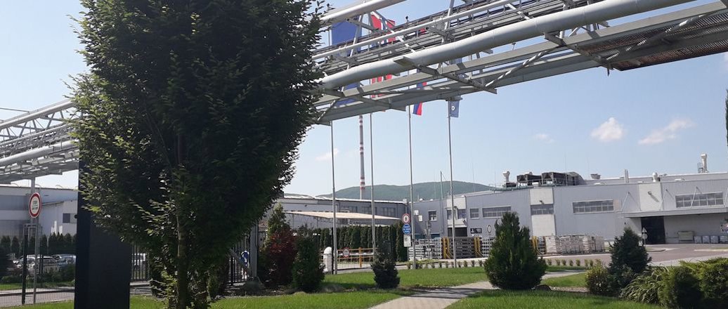 a building with a large metal structure