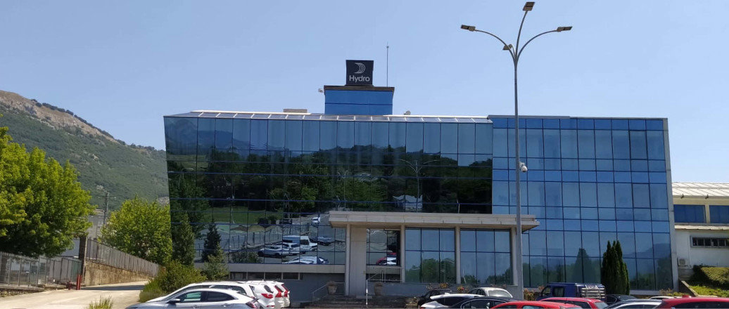 a building with a parking lot