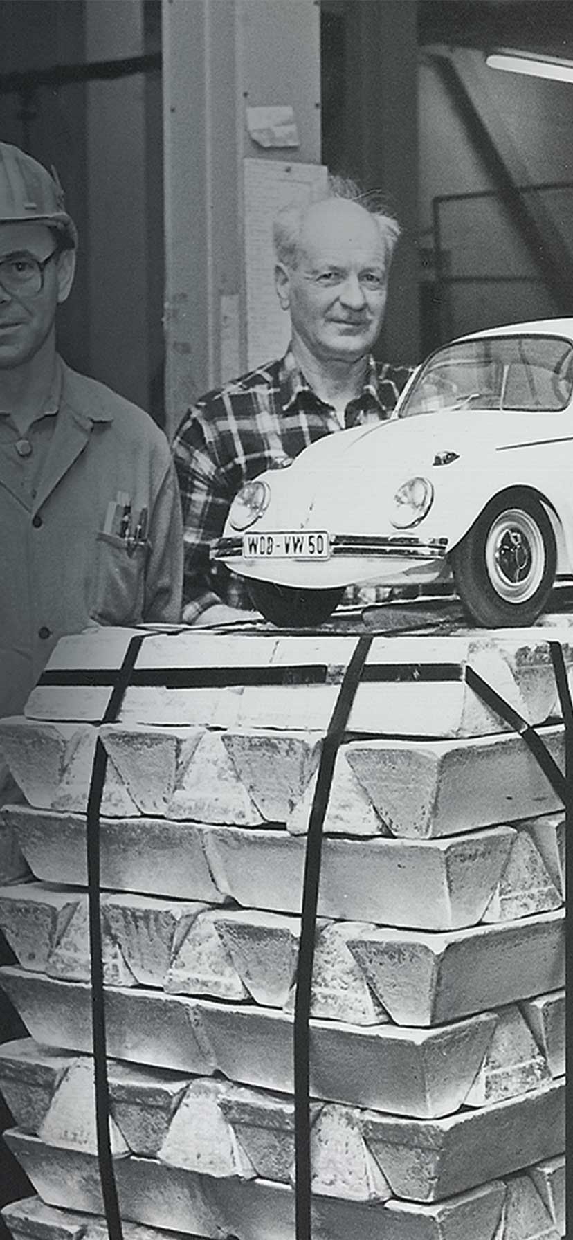 Magnesium bars for the Volkswagen Beatle